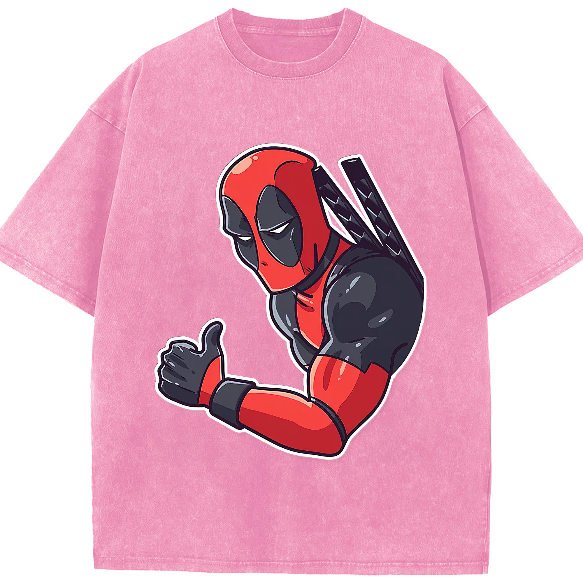 （画像用） Deadpool デッドプール 綿100% ヴィンテージ風 半袖Tシャツ（フロントプリント）